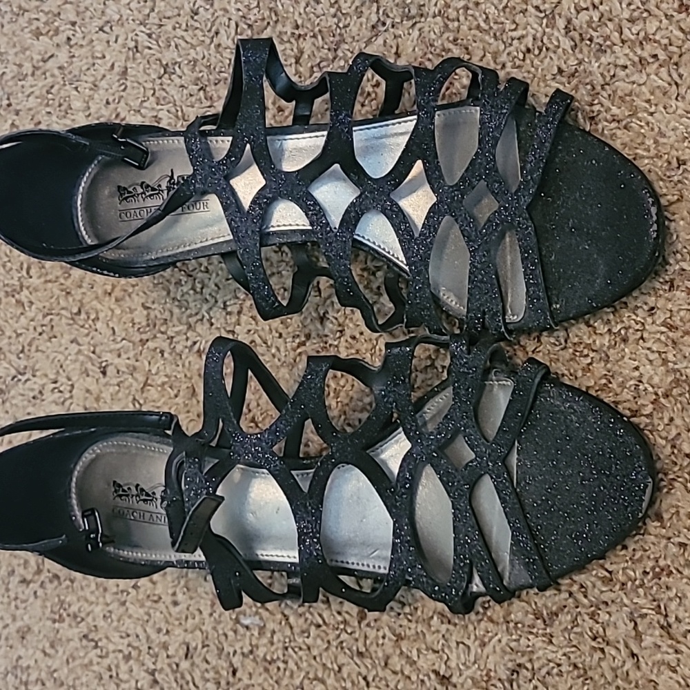 EUC COACH AND FOUR GLITTER HEALS